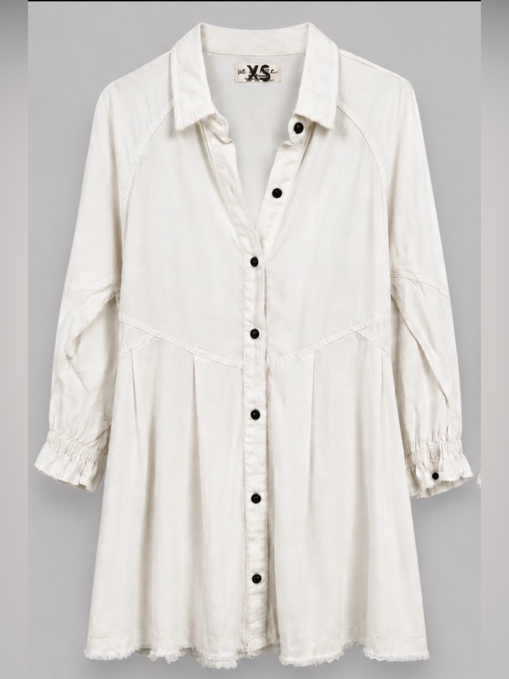 We The Free Cream Button-Front Shirt Dress - Picture 3 of 7